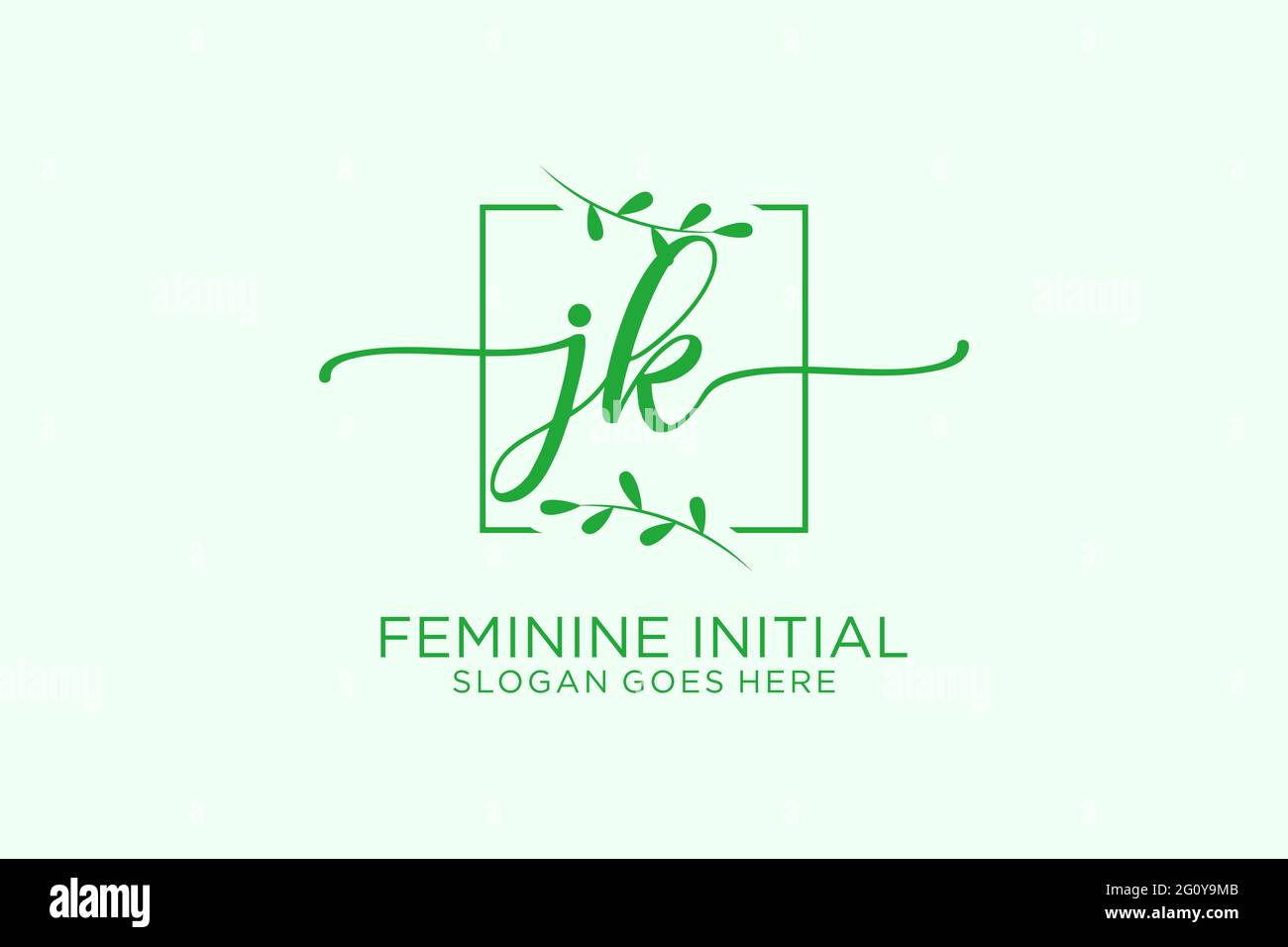 JK beauty monogram and elegant logo design handwriting logo of initial ...