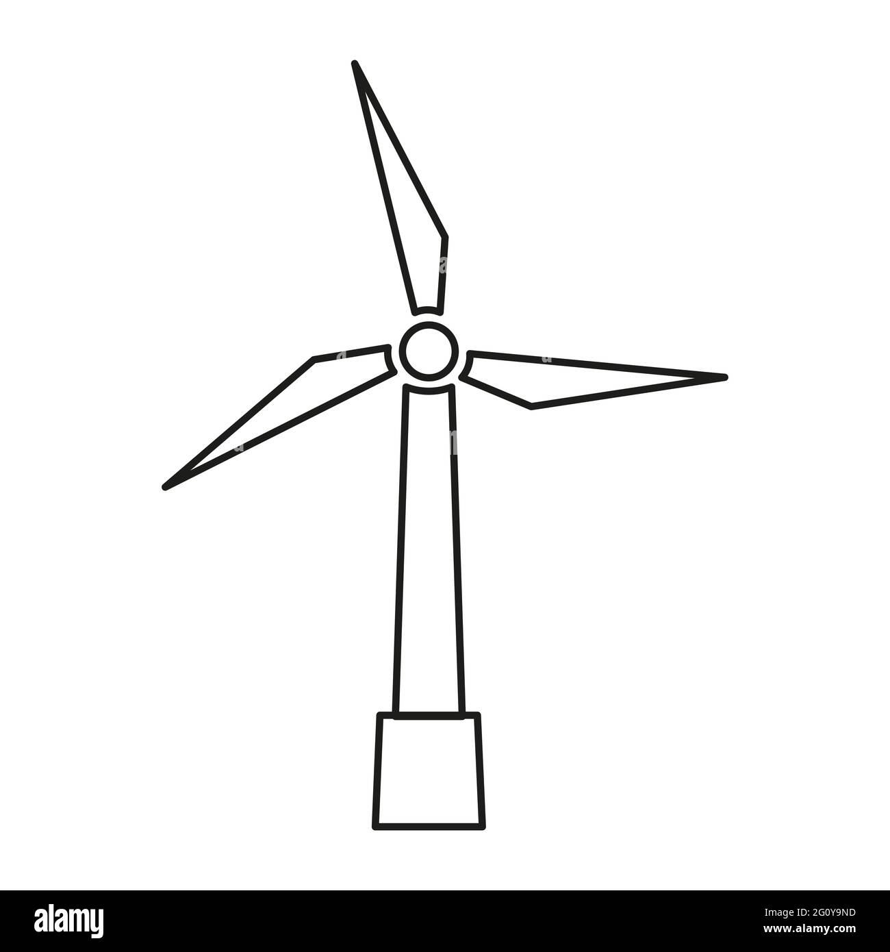 Wind generator icon. Wind turbine. Wind tower. Isolated vector