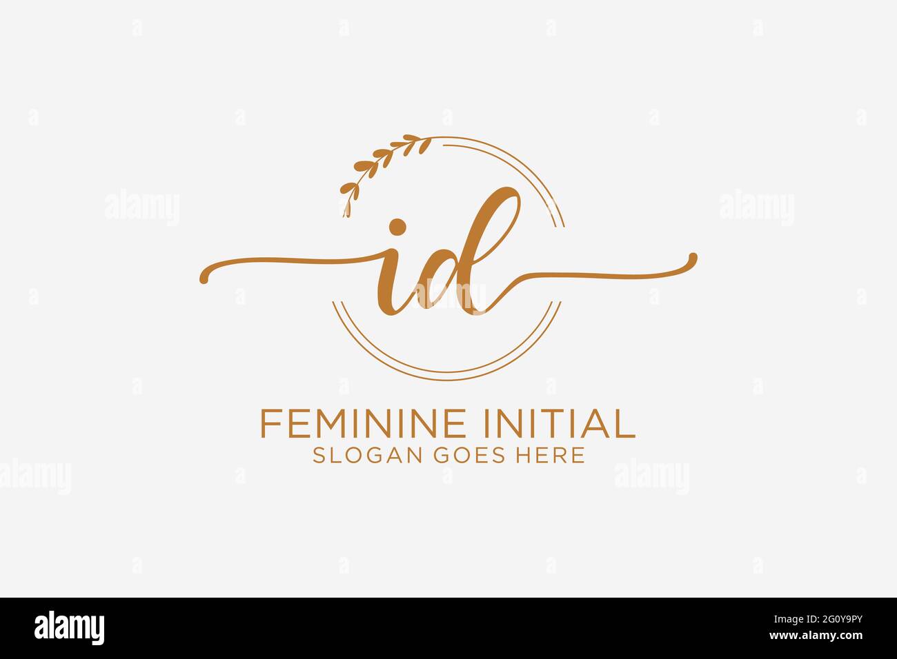 ID beauty monogram and elegant logo design handwriting logo of initial ...
