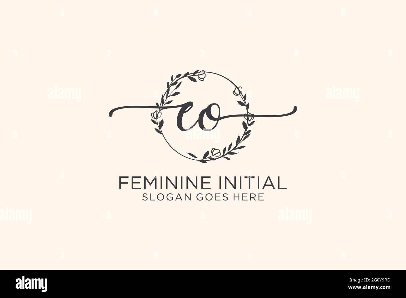 EO beauty monogram and elegant logo design handwriting logo of initial ...