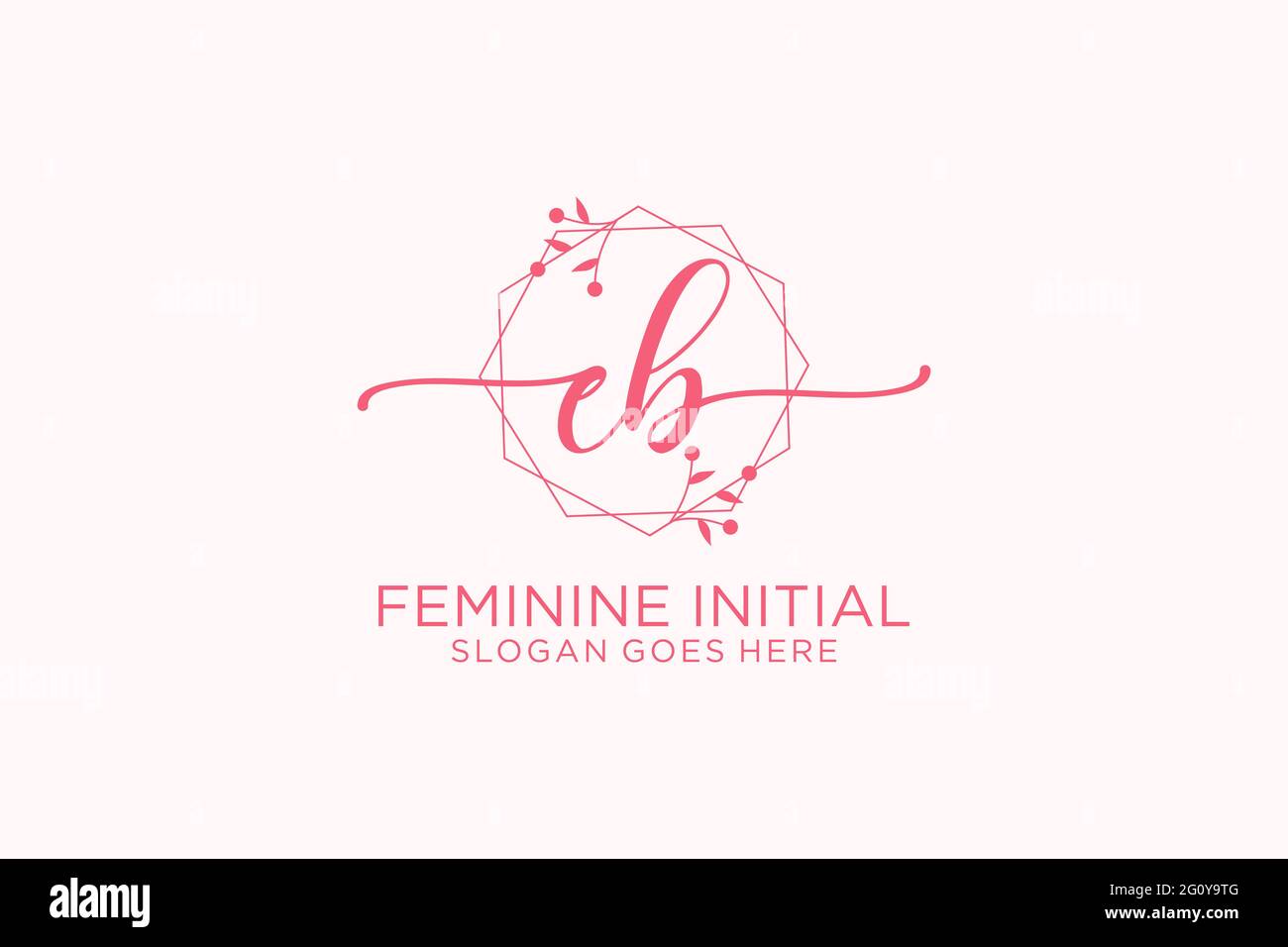 EB beauty monogram and elegant logo design handwriting logo of initial ...