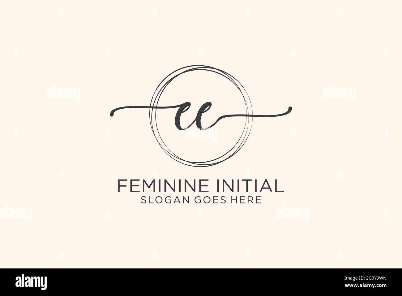 EE beauty monogram and elegant logo design handwriting logo of initial ...