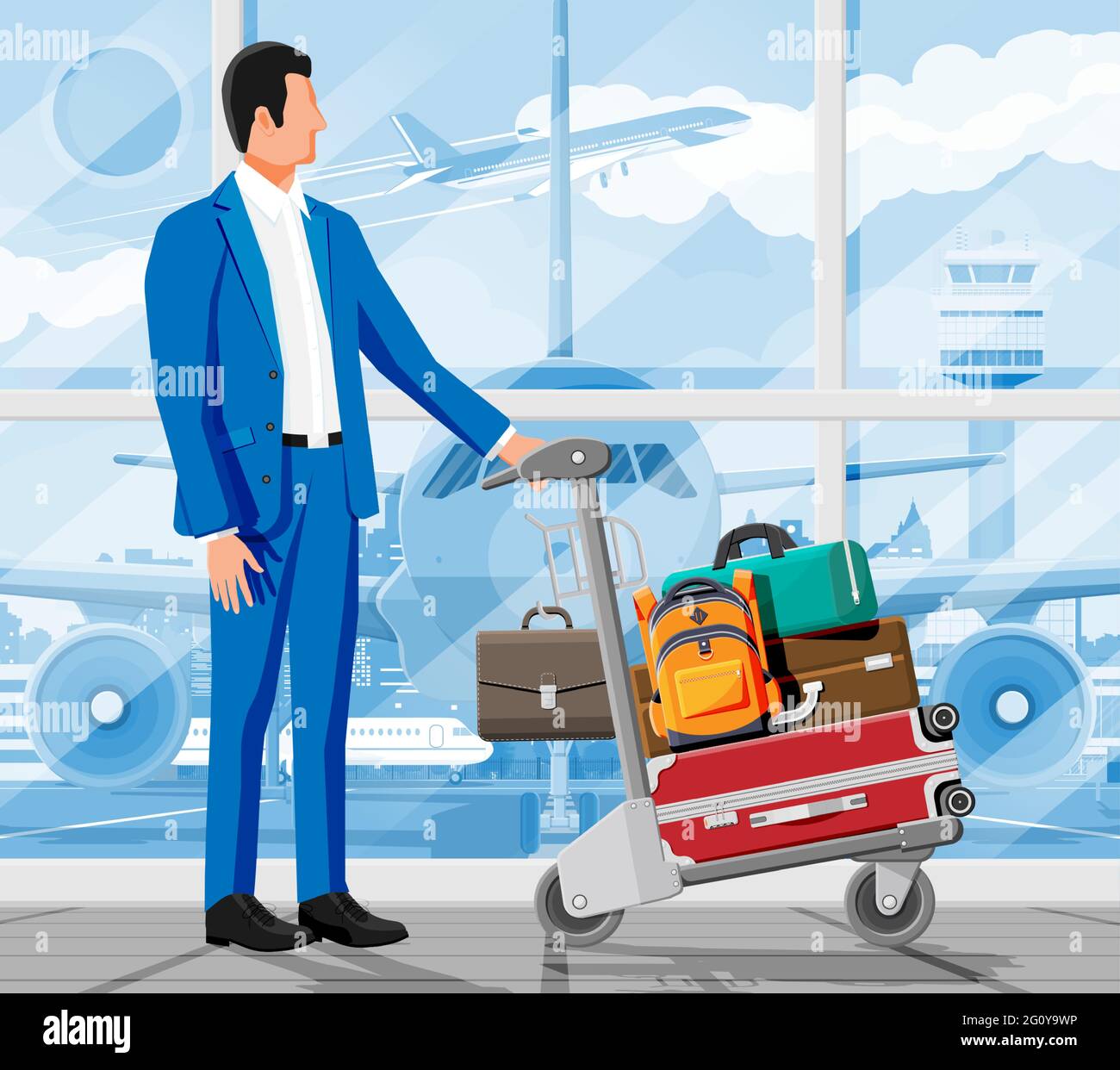 Cargo plane interior Stock Vector Images Alamy