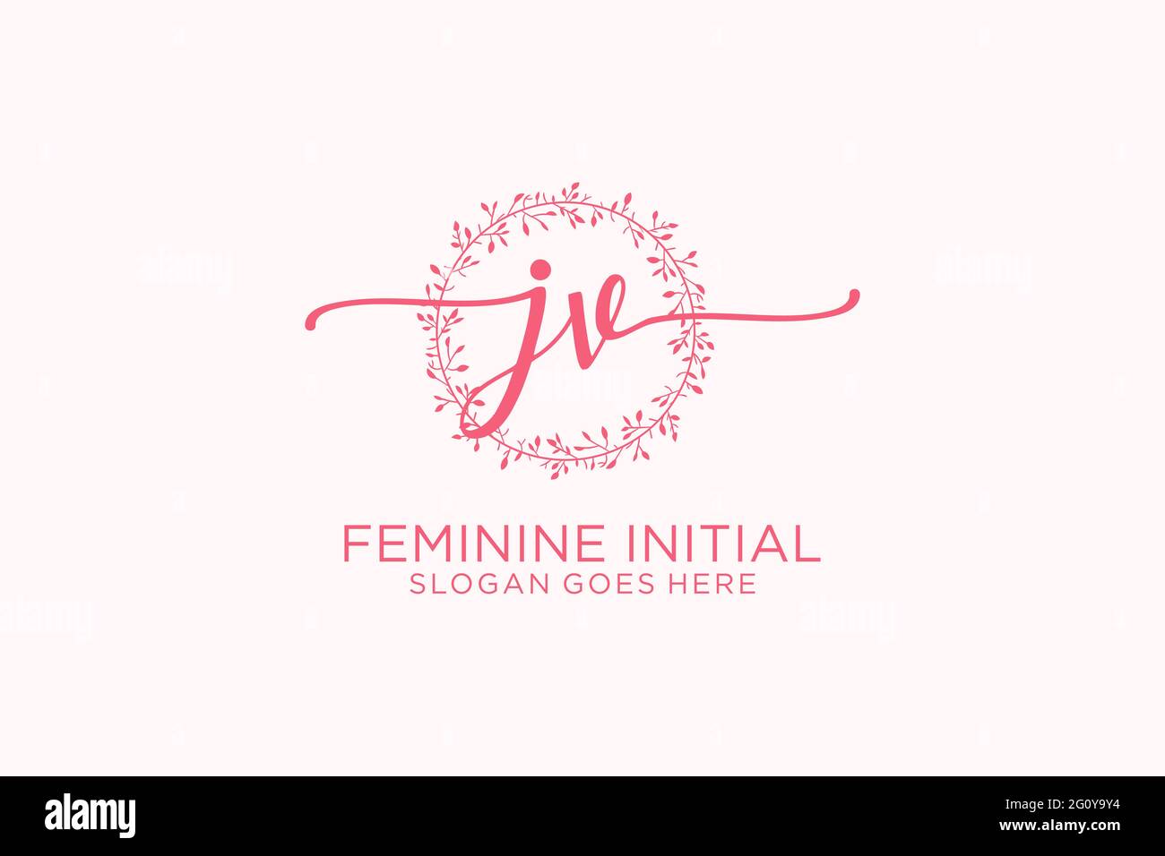 JV beauty monogram and elegant logo design handwriting logo of initial ...