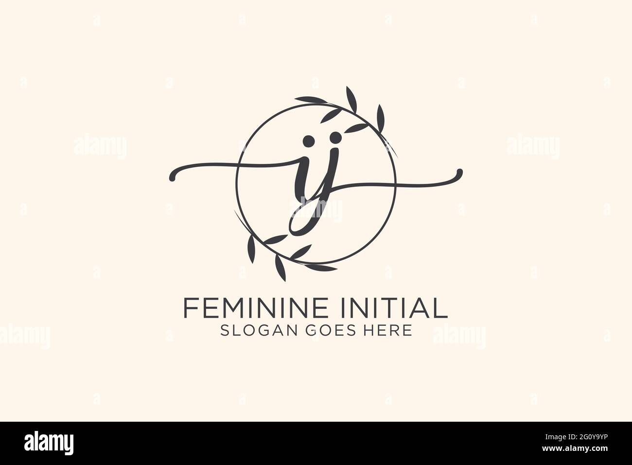IJ beauty monogram and elegant logo design handwriting logo of initial ...