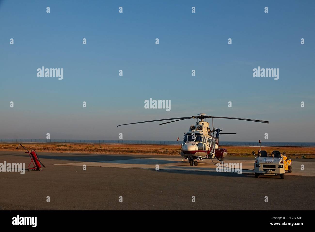 Flight Line in Dili Airport. Stock Photo