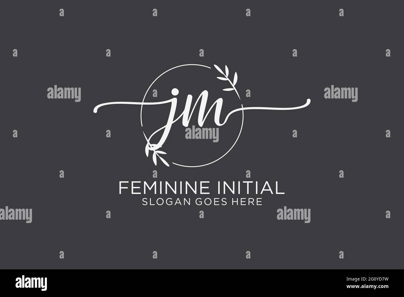 JM beauty monogram and elegant logo design handwriting logo of initial ...