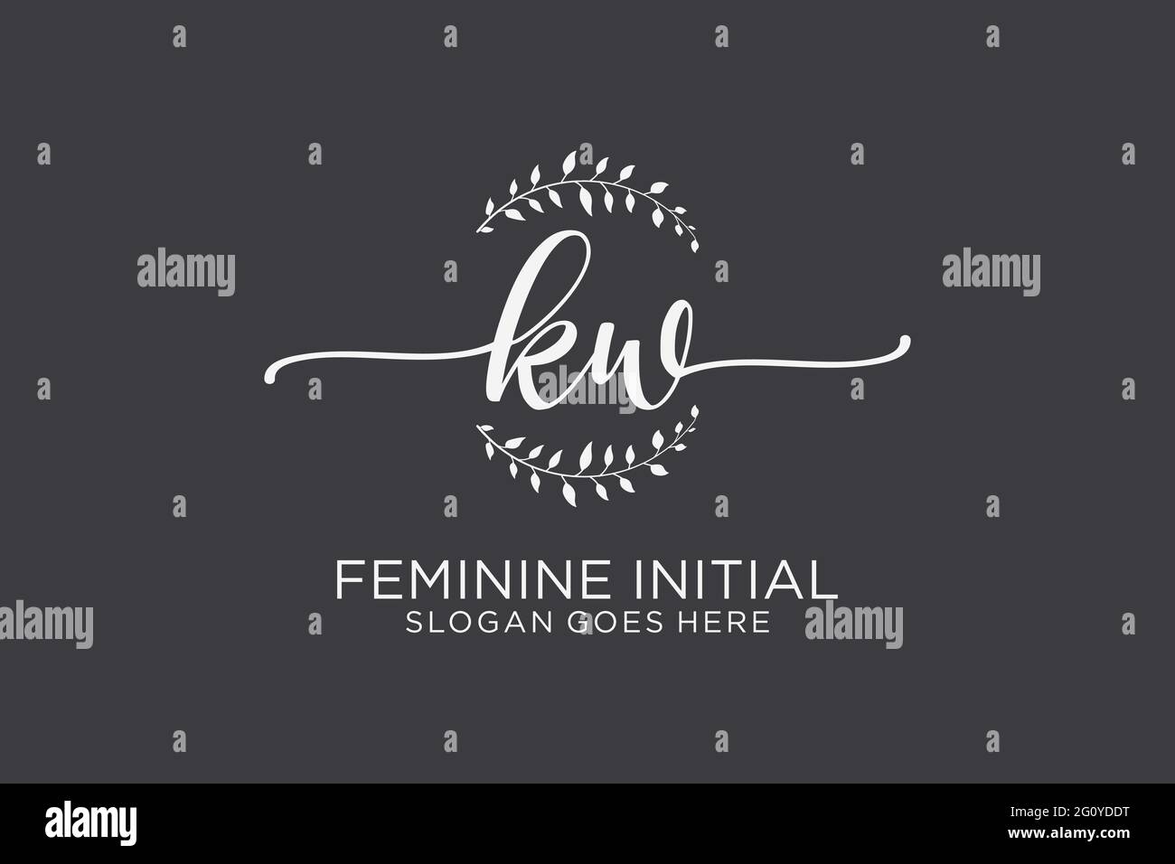 KW beauty monogram and elegant logo design handwriting logo of initial ...
