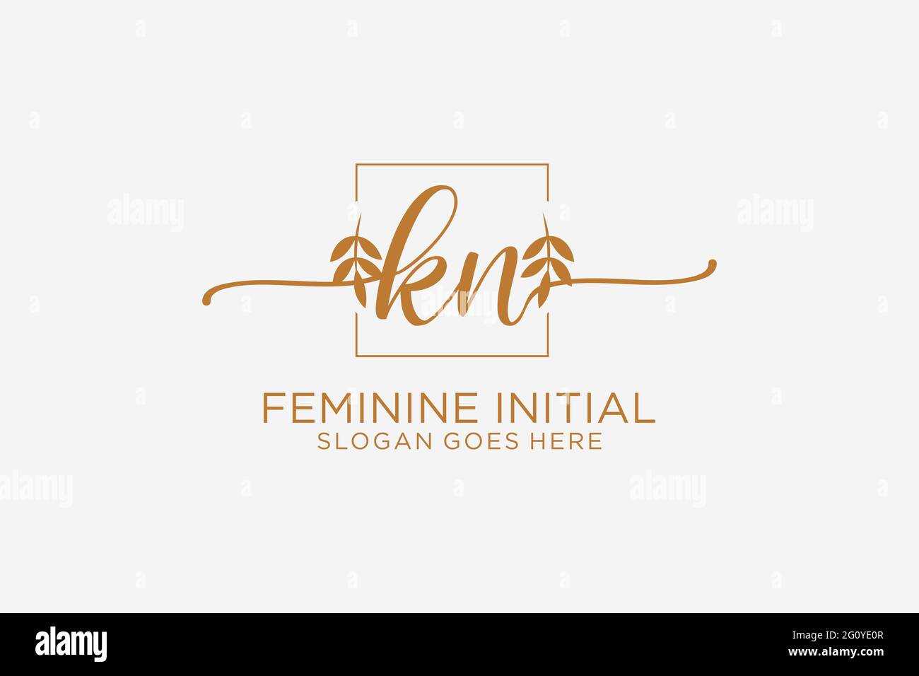KN beauty monogram and elegant logo design handwriting logo of initial ...