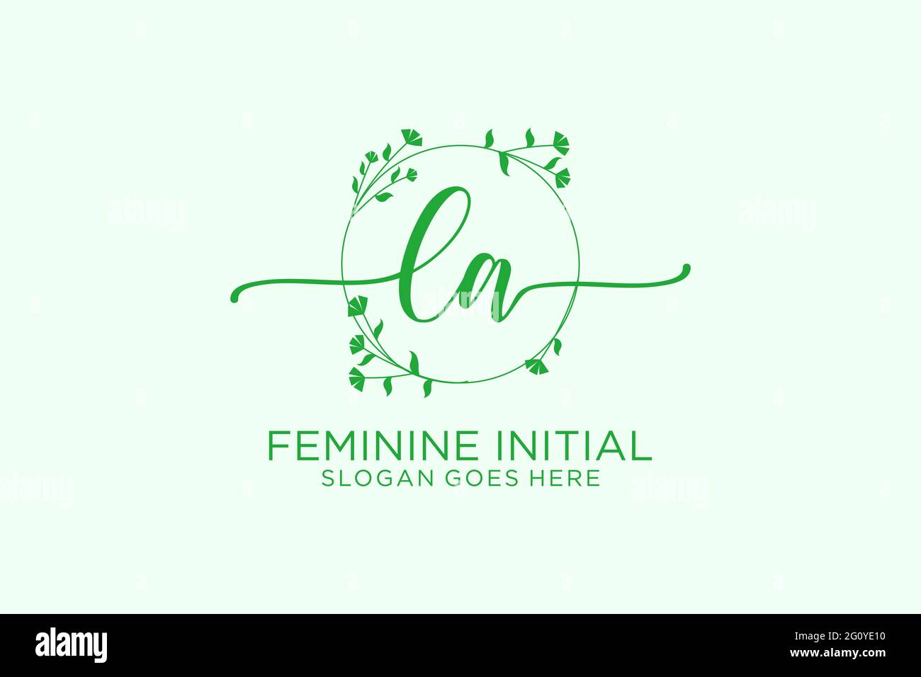 LA beauty monogram and elegant logo design handwriting logo of initial ...