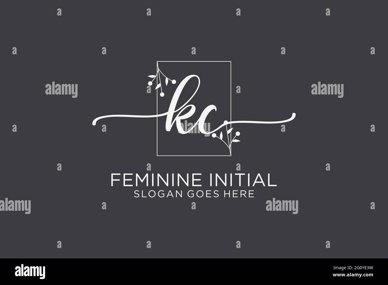 KC beauty monogram and elegant logo design handwriting logo of initial ...