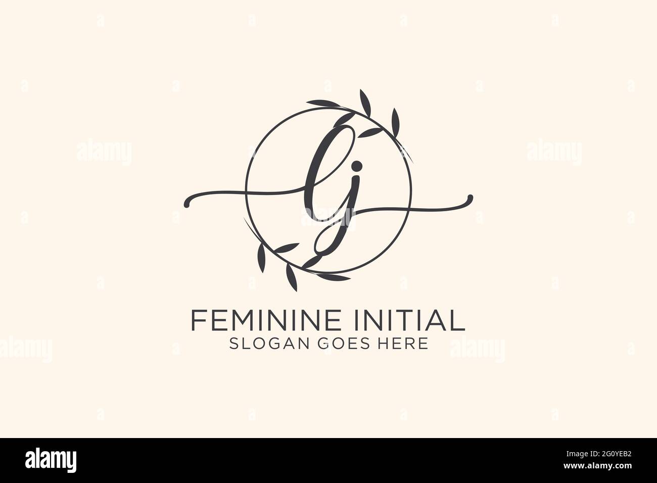LJ beauty monogram and elegant logo design handwriting logo of initial ...