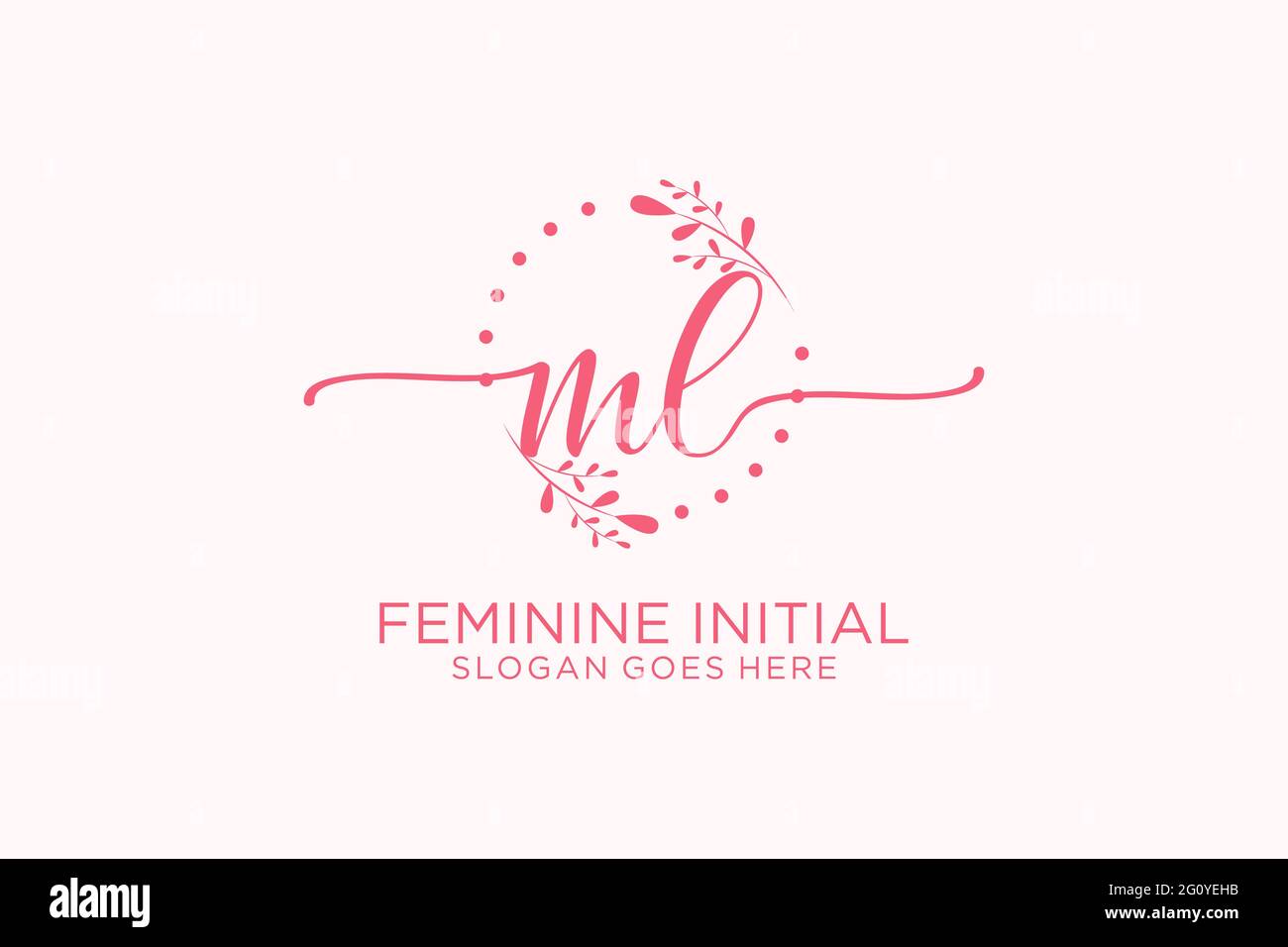 ML beauty monogram and elegant logo design handwriting logo of initial ...