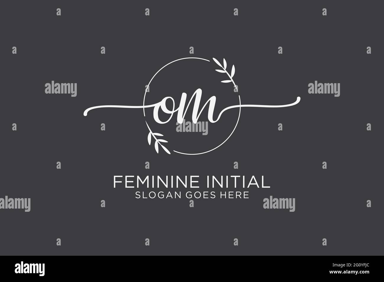 OM beauty monogram and elegant logo design handwriting logo of initial ...