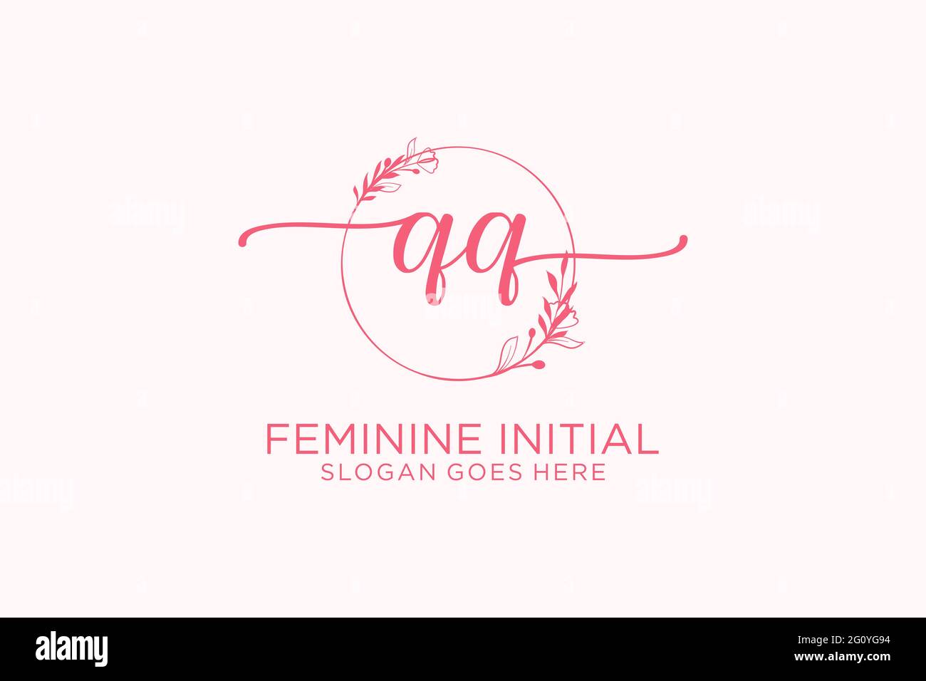 QQ beauty monogram and elegant logo design handwriting logo of initial ...