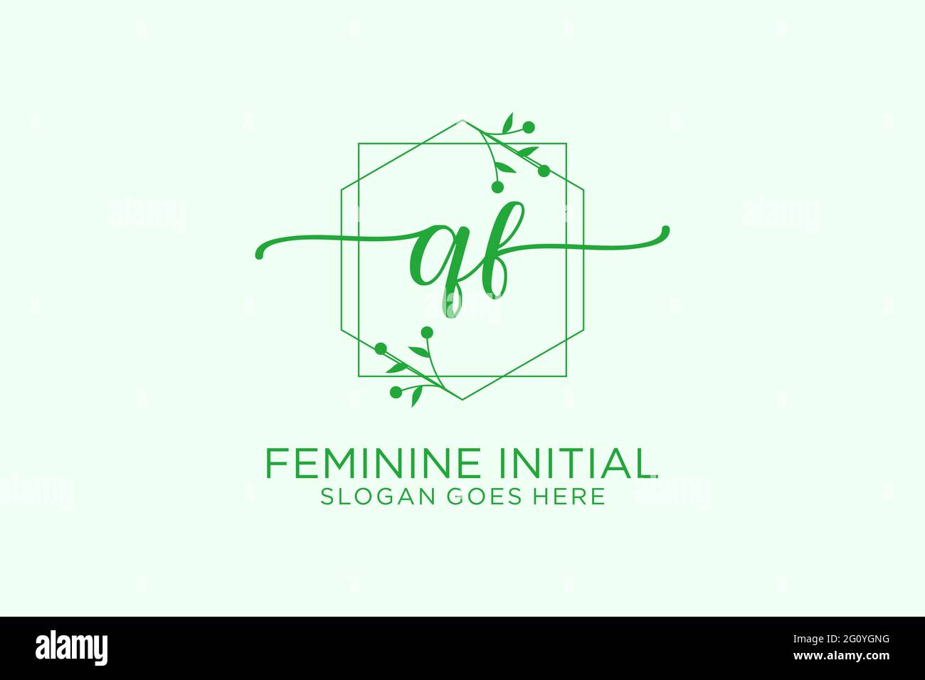 QF beauty monogram and elegant logo design handwriting logo of initial ...