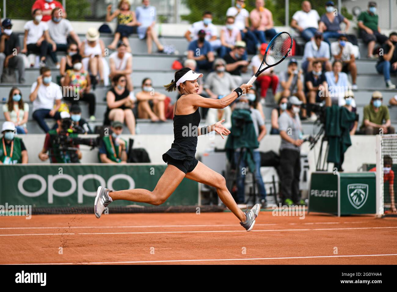 Paris, France. 03rd June, 2021. Wang Qiang of China during the Roland-Garros 2021, Grand Slam tennis tournament on June 3, 2021 at Roland-Garros stadium in Paris, France - Photo Victor Joly/DPPI/LiveMedia Credit: Independent Photo Agency/Alamy Live News Stock Photo