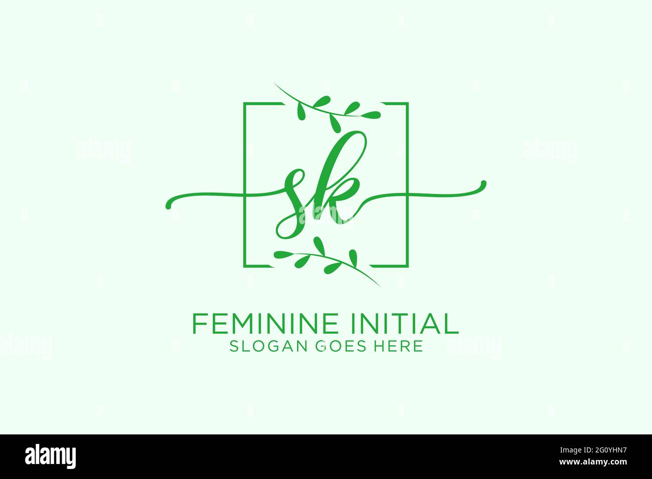 SK beauty monogram and elegant logo design handwriting logo of initial ...