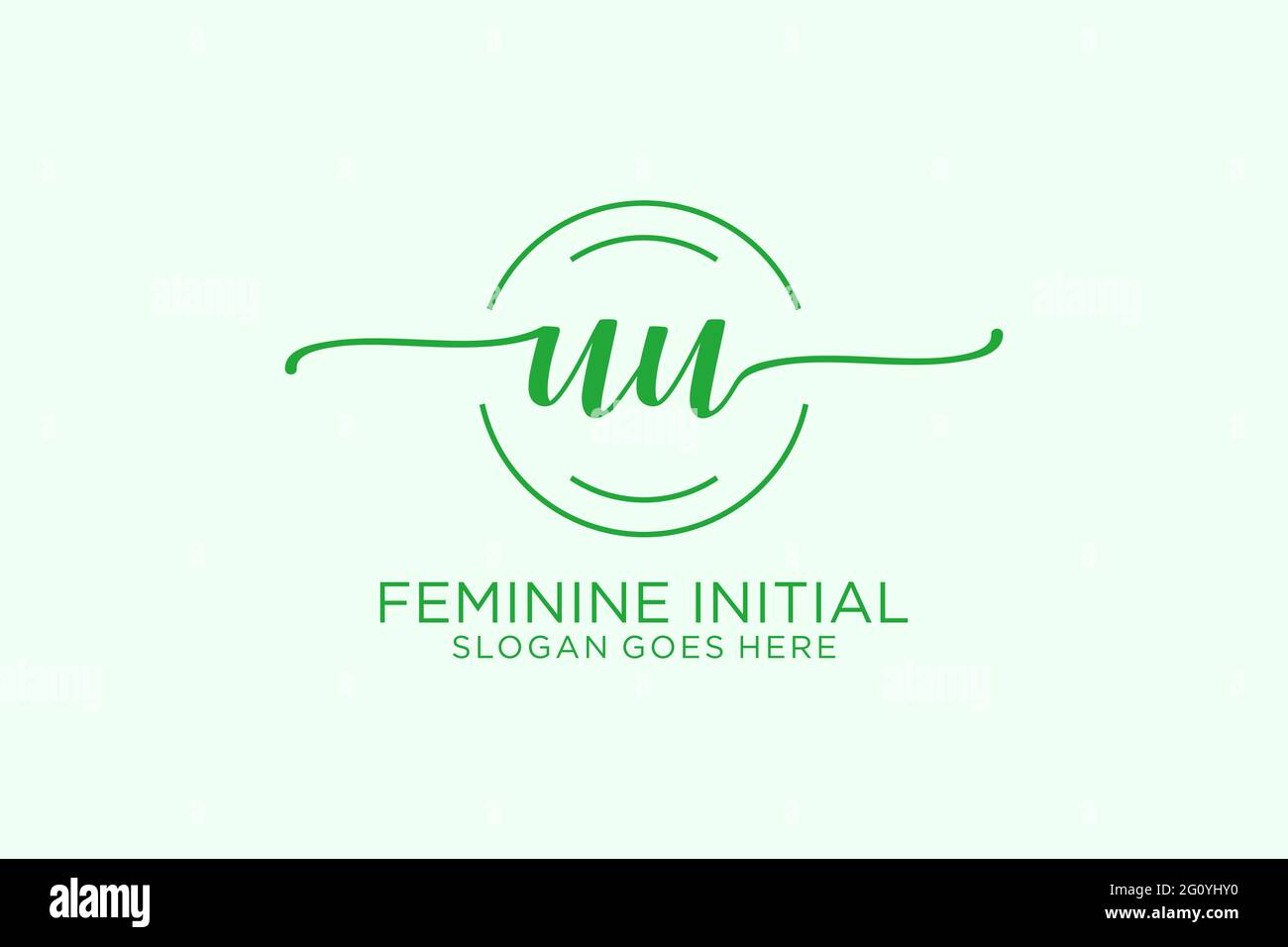 UU beauty monogram and elegant logo design handwriting logo of initial ...