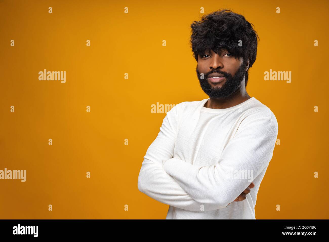 Portrait of a serious african american man in studio Stock Photo - Alamy