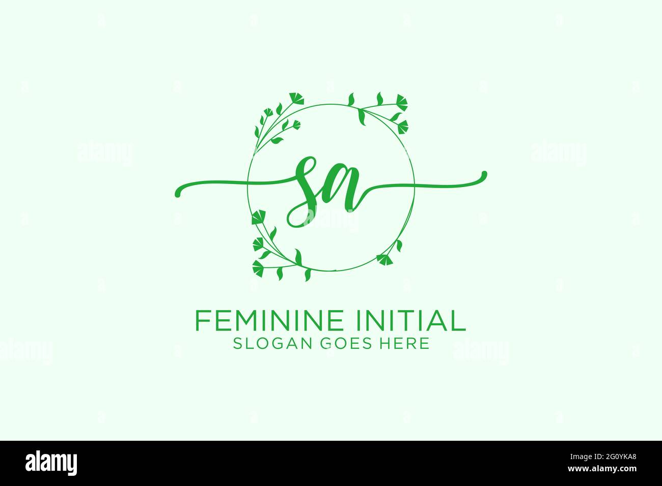 SA beauty monogram and elegant logo design handwriting logo of initial ...