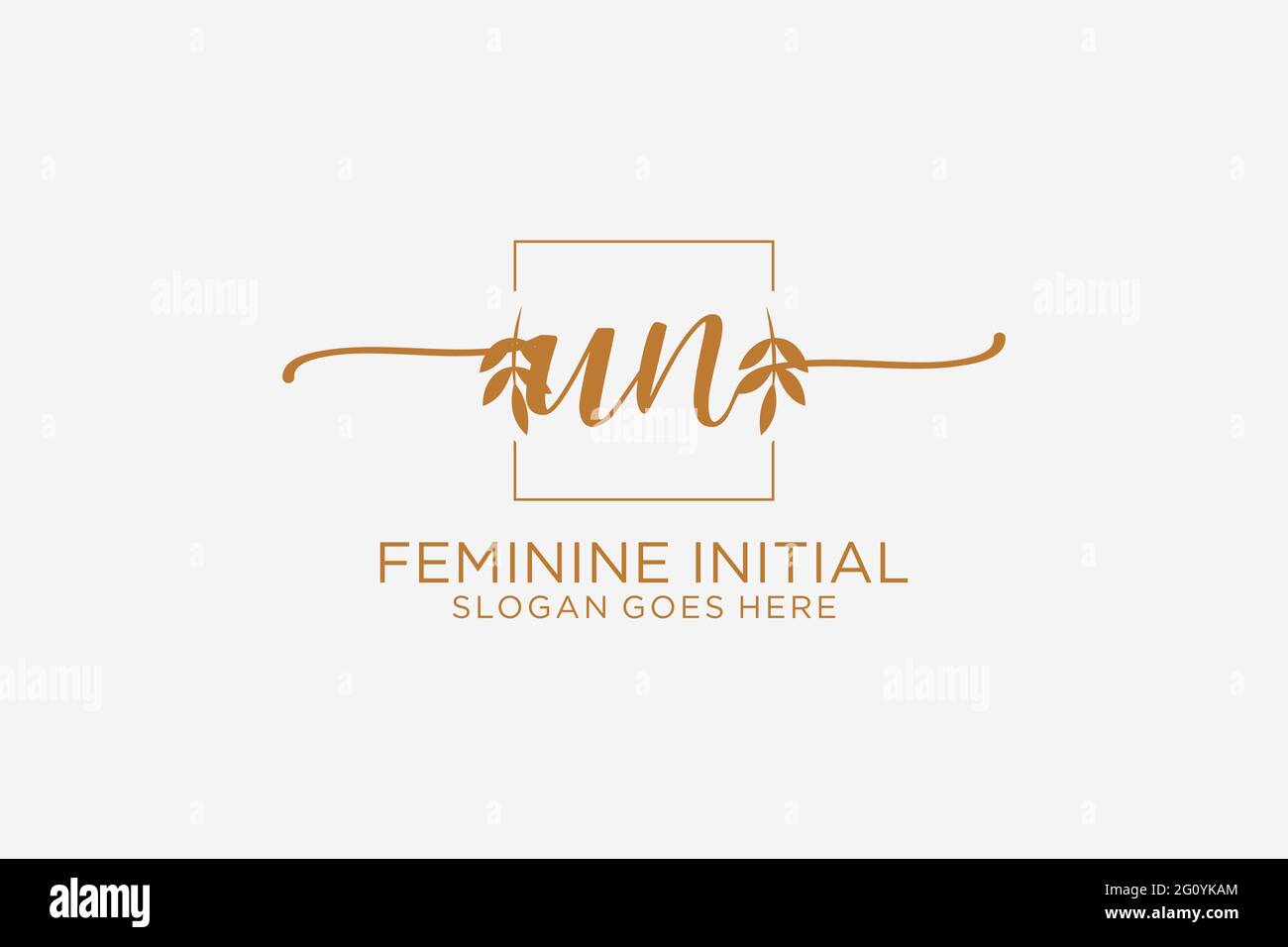 UN beauty monogram and elegant logo design handwriting logo of initial ...
