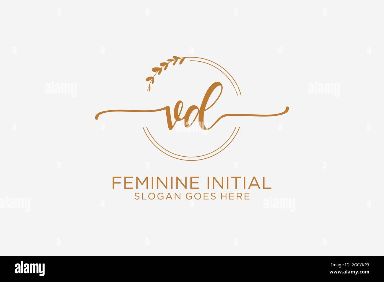 VD beauty monogram and elegant logo design handwriting logo of initial ...