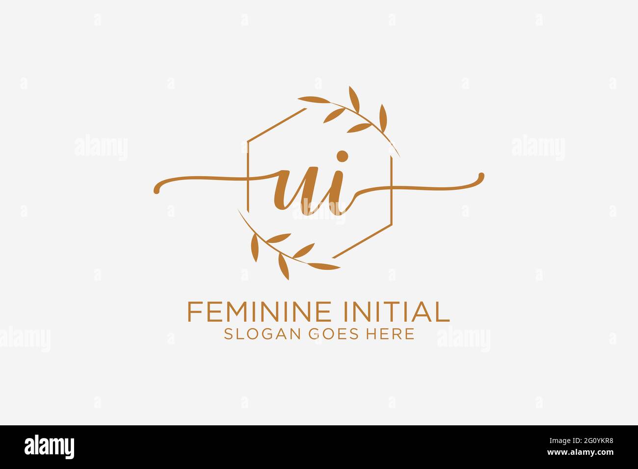 UI beauty monogram and elegant logo design handwriting logo of initial ...