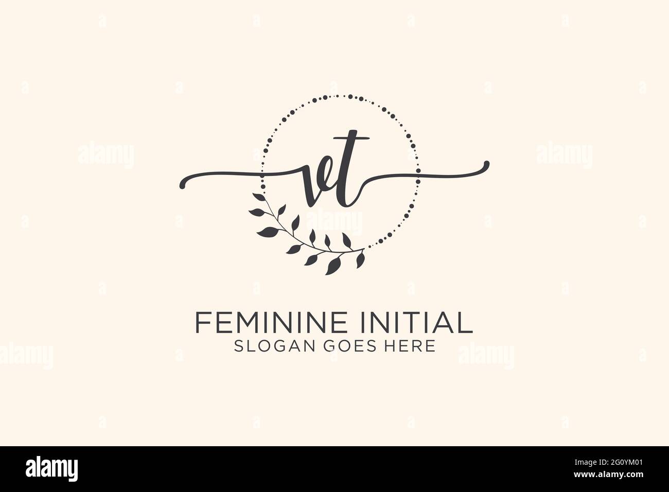 VT beauty monogram and elegant logo design handwriting logo of initial ...