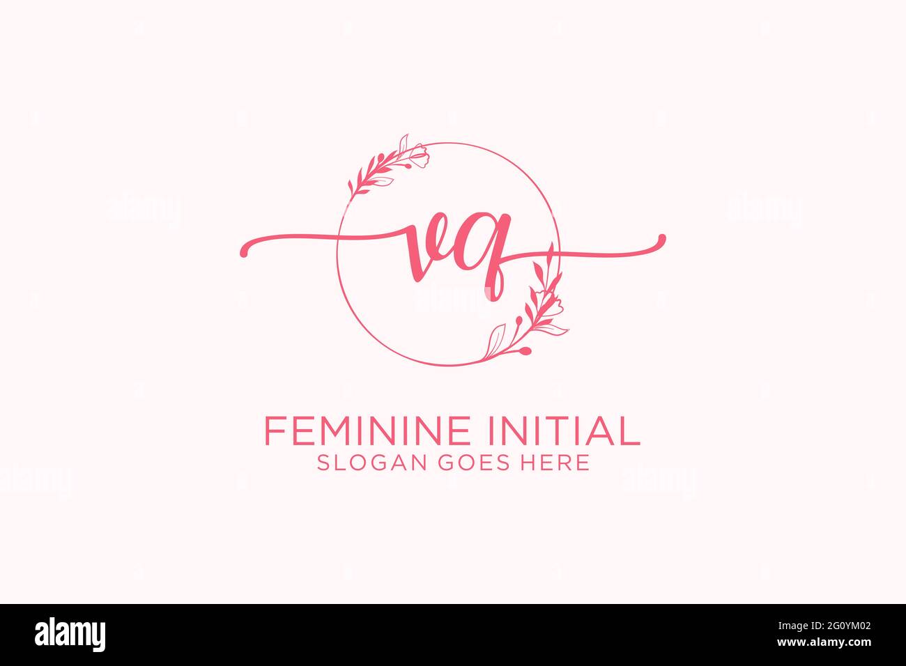 VQ beauty monogram and elegant logo design handwriting logo of initial ...