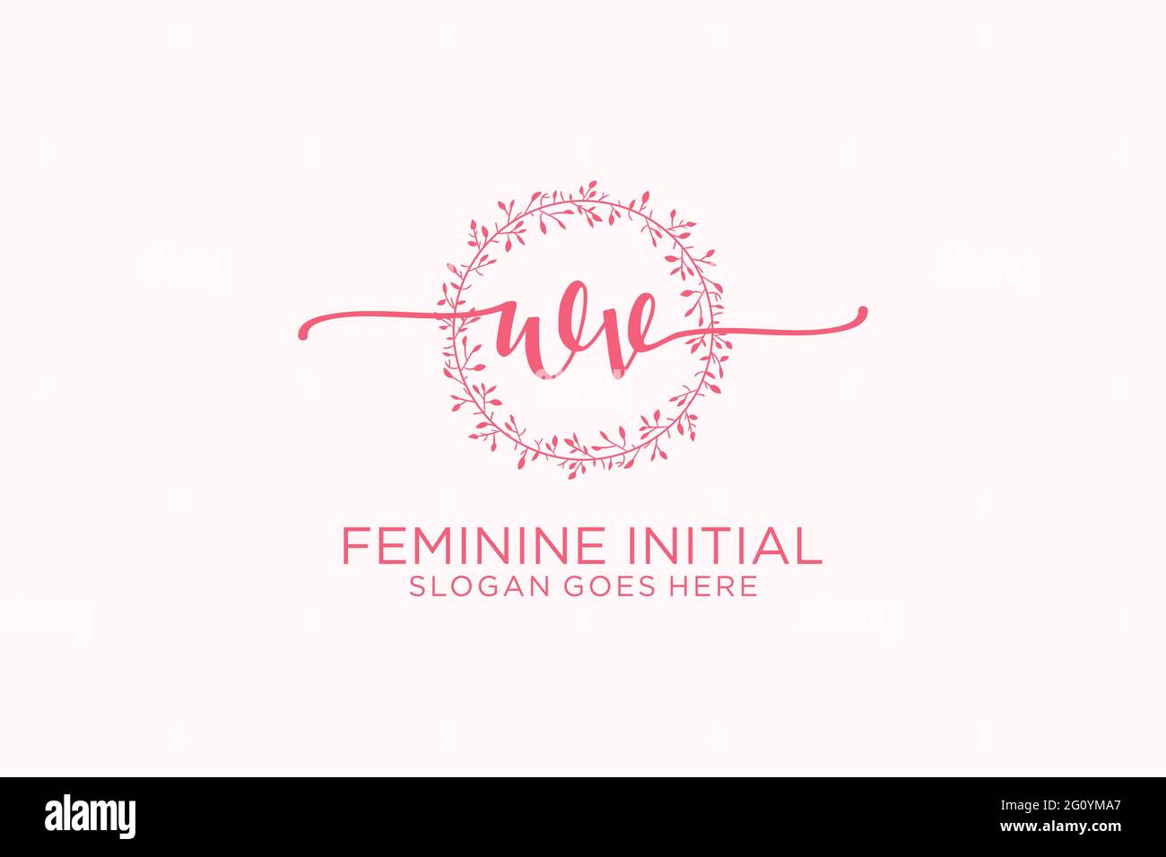 WV beauty monogram and elegant logo design handwriting logo of initial ...
