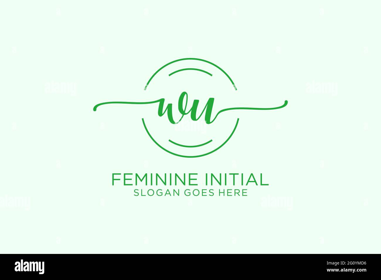 WU beauty monogram and elegant logo design handwriting logo of initial ...