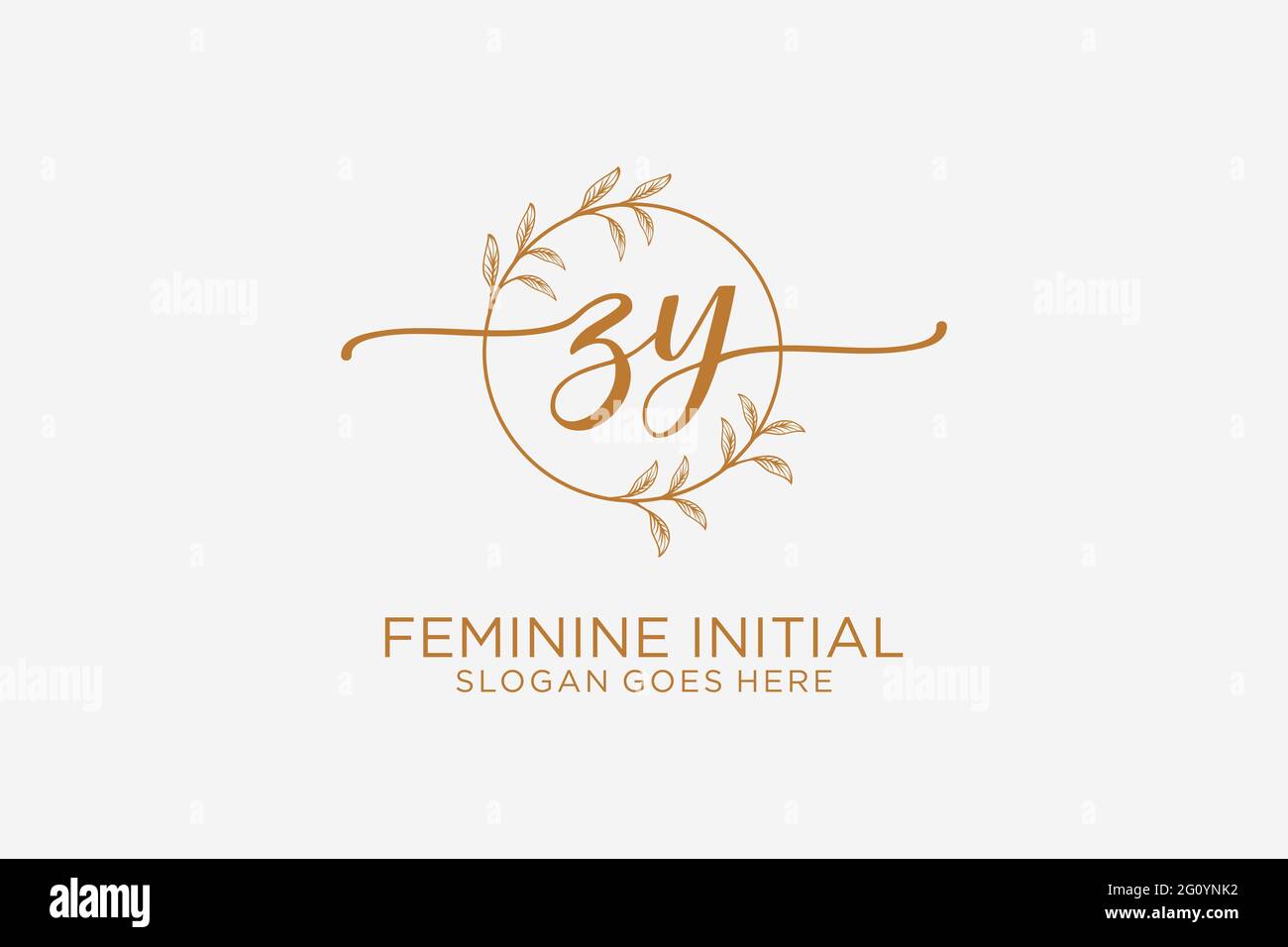 ZY beauty monogram and elegant logo design handwriting logo of initial ...