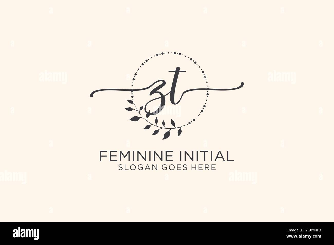 ZT beauty monogram and elegant logo design handwriting logo of initial ...