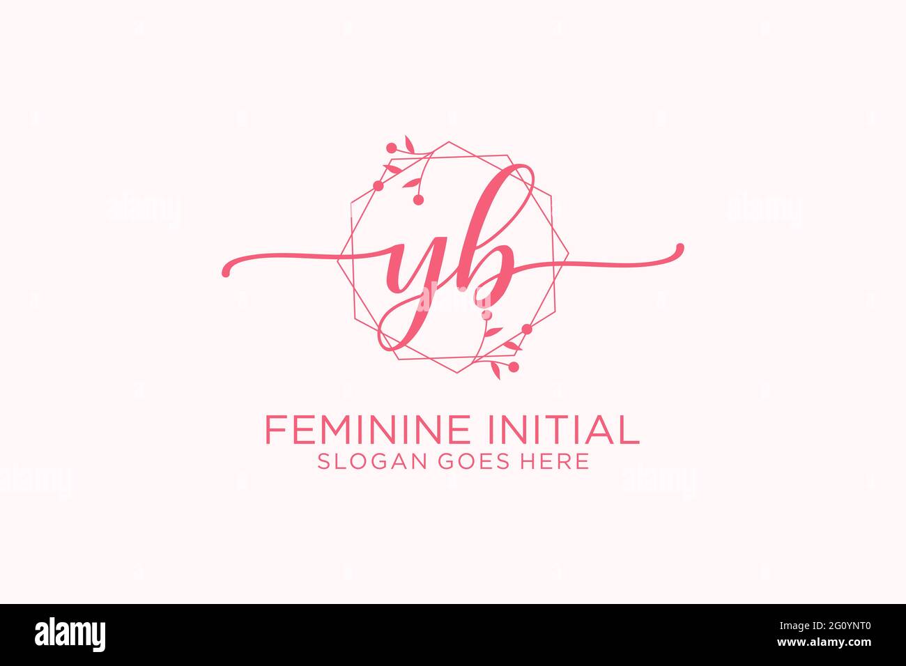 YB beauty monogram and elegant logo design handwriting logo of initial ...