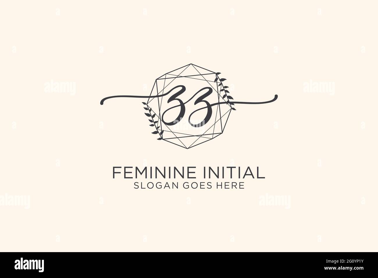 ZZ beauty monogram and elegant logo design handwriting logo of initial ...