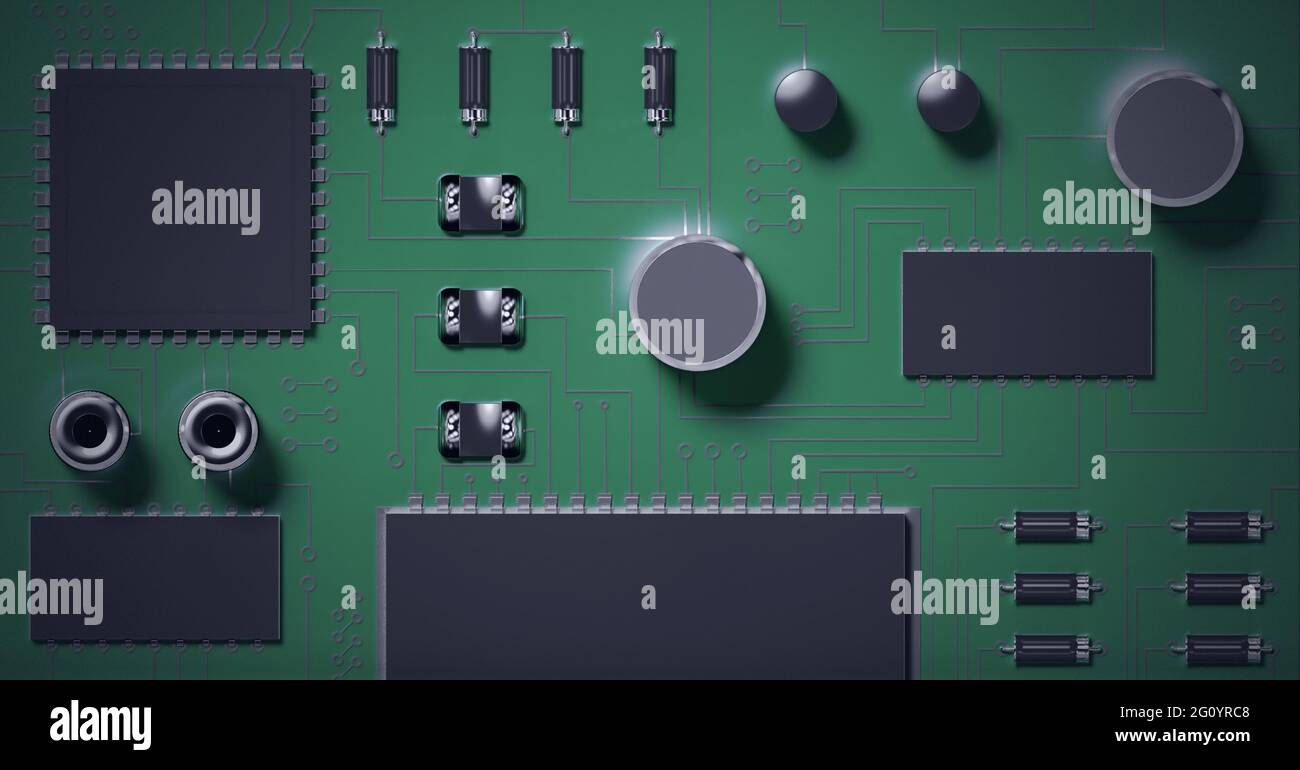 Animation close up computer circuit hi-res stock photography and images ...