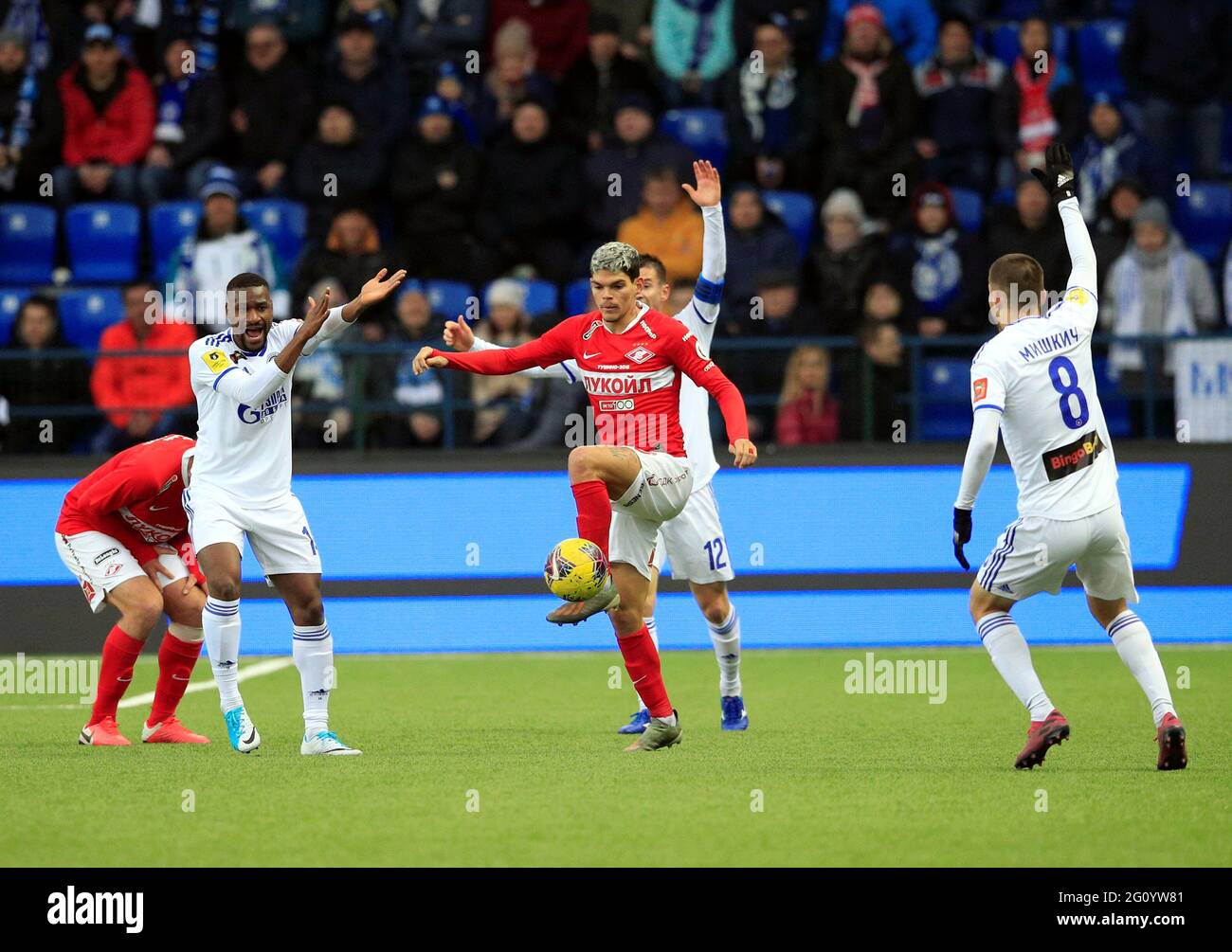 ORENBURG, RUSSIA, MARCH 14, 2020. The 2019/20 Russian Football Premier  League. Round 22. Football match between Orenburg (Orenburg) vs Spartak  (Moscow) at Gazovik Stadium. Photo by Stupnikov Alexander/FC "Spartak Stock  Photo - Alamy