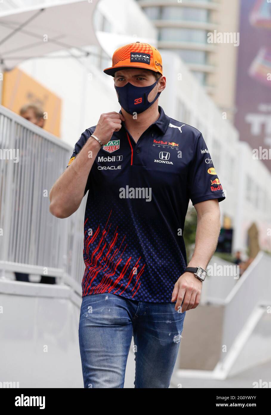 Baku, Azerbaijan. 4th June, 2021. # 33 Verstappen (NED, Red Bull Racing), F1 Prix of Azerbaijan at Baku City Circuit on June 4, 2021 in Azerbaijan. (Photo by HOCH