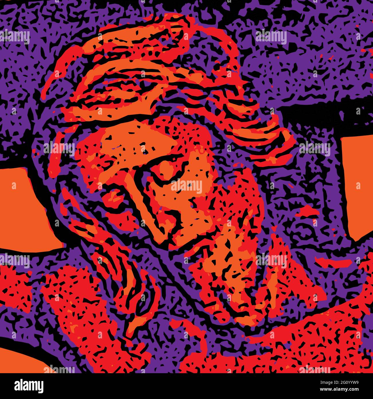 Vector illustration of Jesus Christ face, Christianity, Catholic