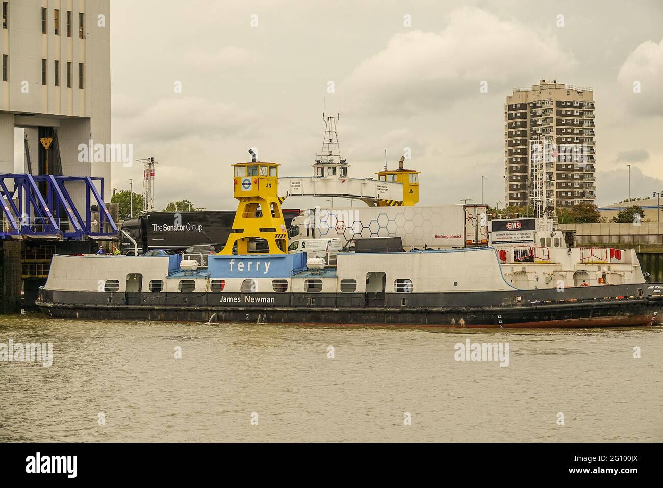 Woolwich ferry - James Newman Stock Photo