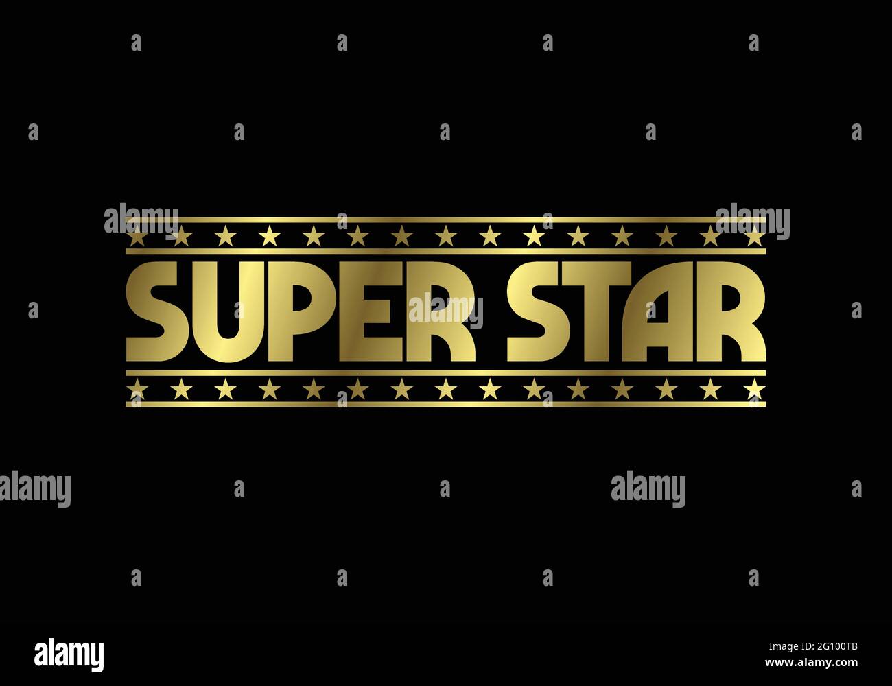 Premium Vector  Golden super star text logo sign symbol super star