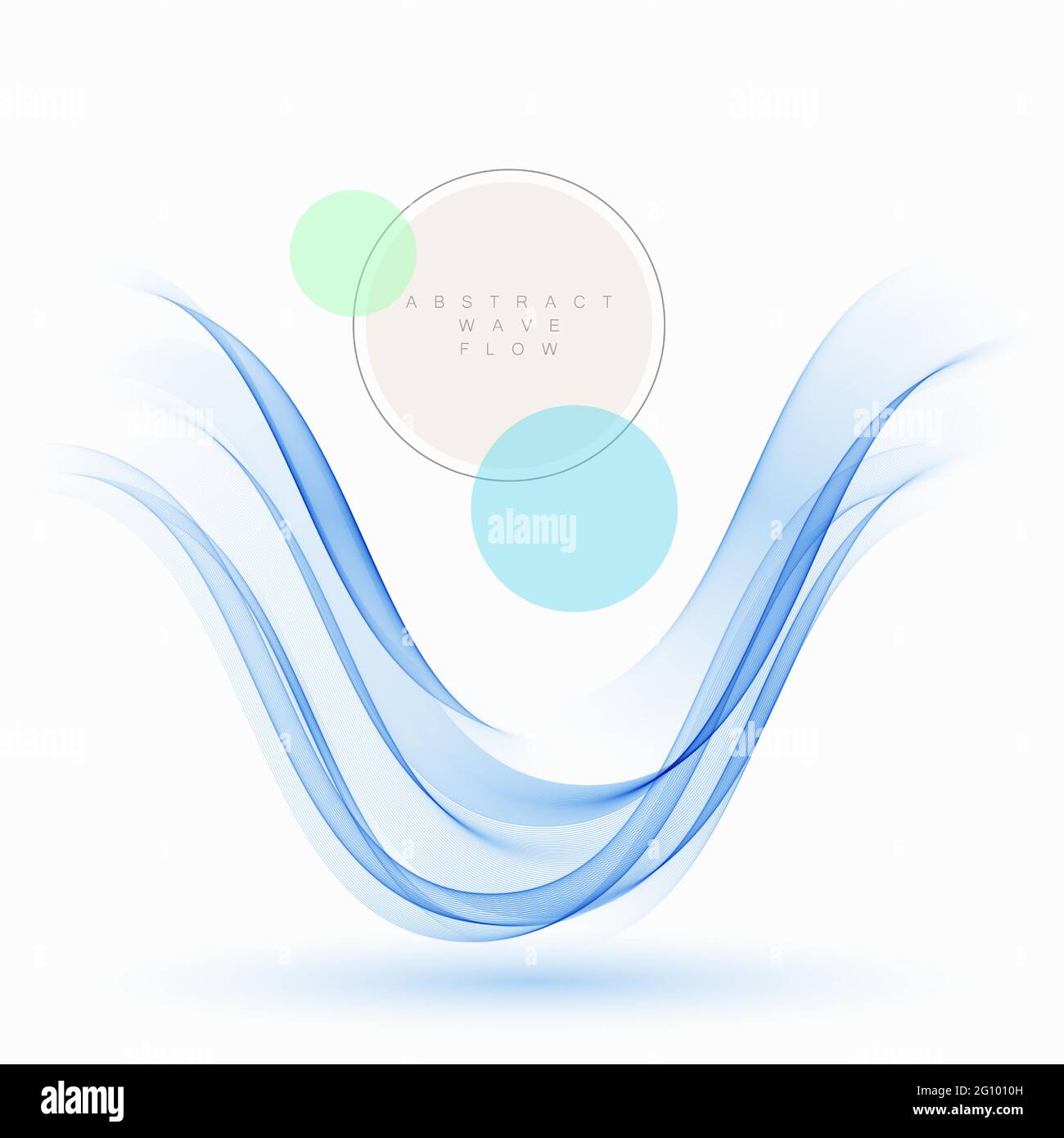 Abstract blue wave vector background Blue wave flow Stock Vector Image
