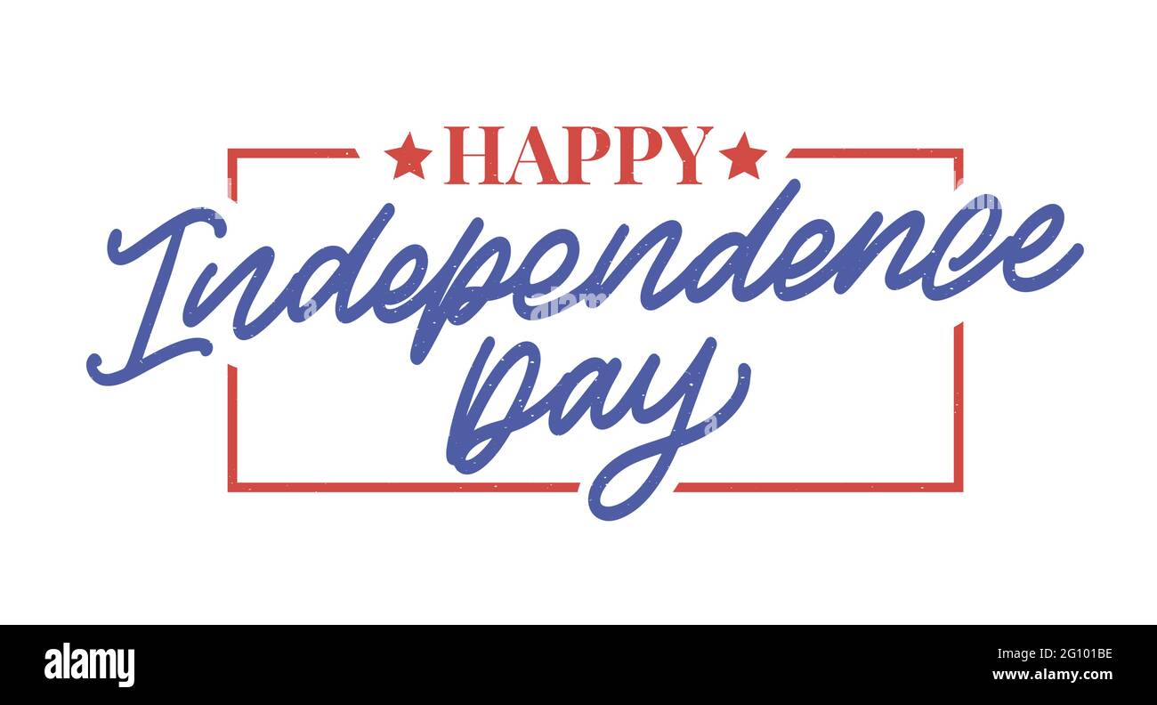 4th of july independence day lettering Stock Vector Image & Art - Alamy