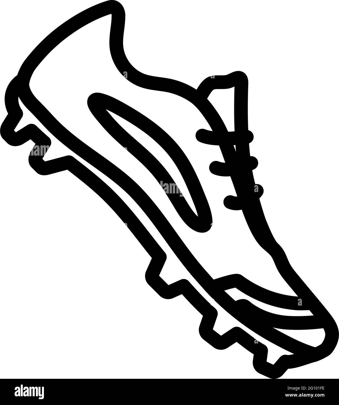 Crickets Boot Icon. Editable Bold Outline Design. Vector Illustration