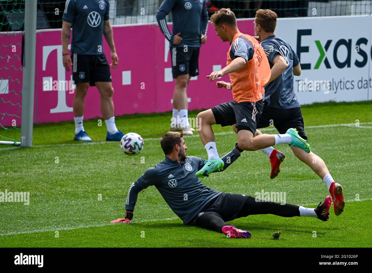 Seefeld Austria 04th June 21 Football National Team Training Camp Training Goalkeeper Kevin Trapp Bottom L R