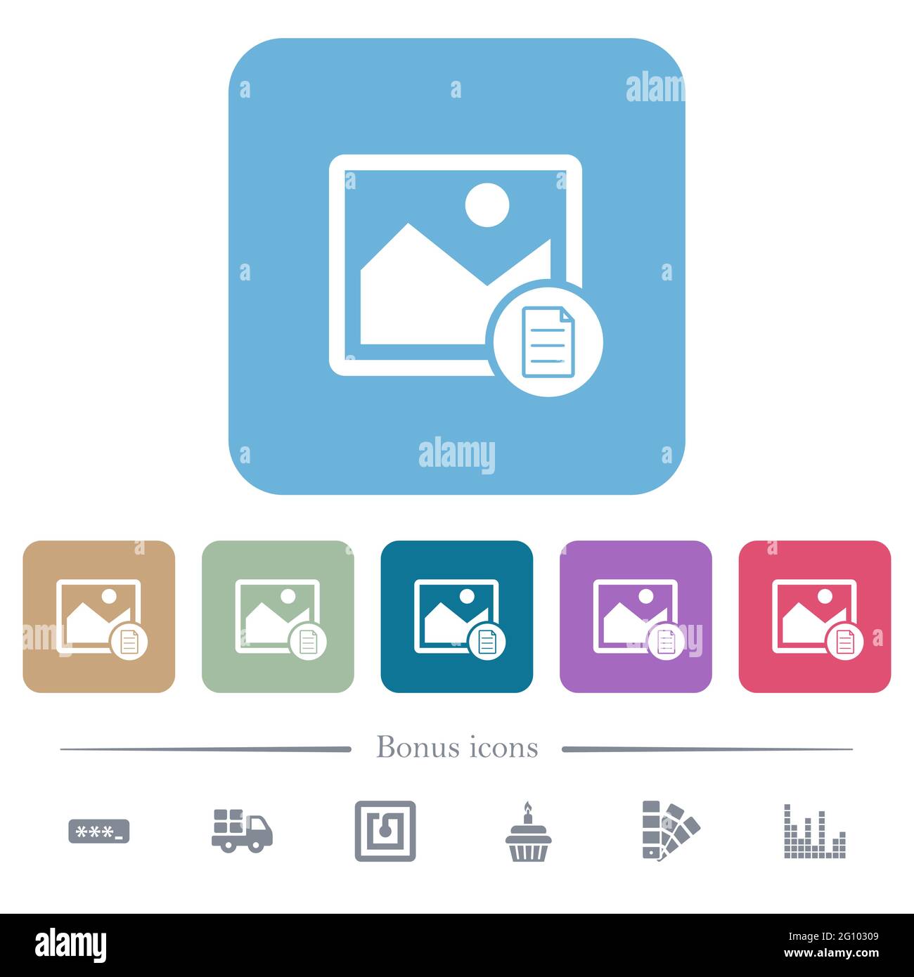 Image properties white flat icons on color rounded square backgrounds ...