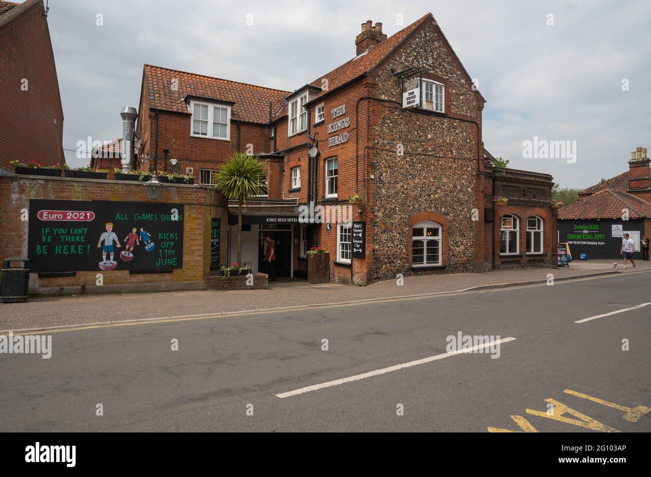 A view of the kings Head public house in the village of Wroxham norfolk Stock Photo