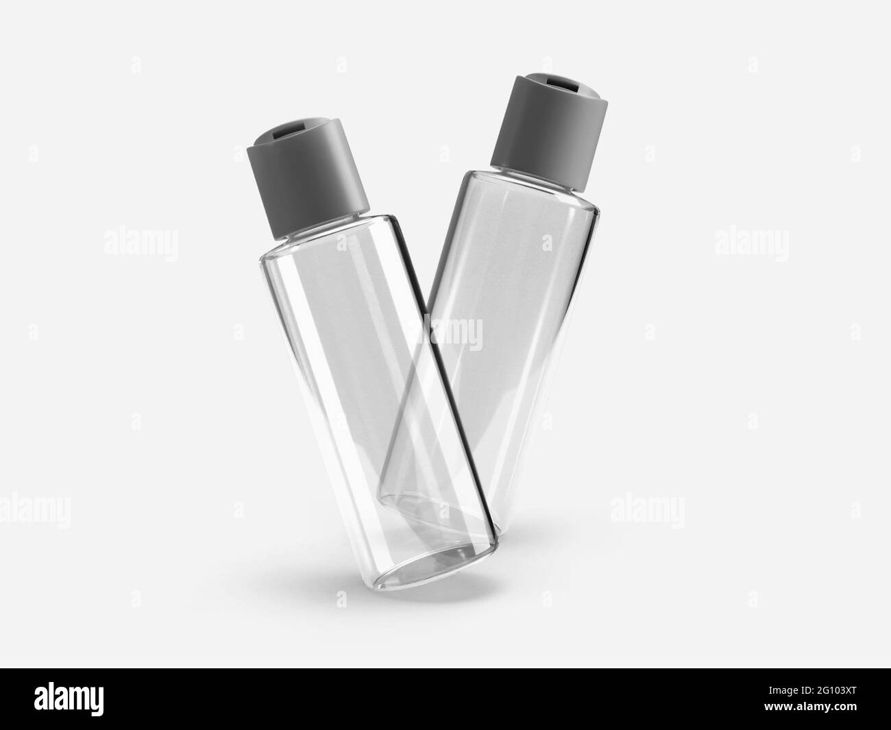 Flip Top Bottle 3D Illustration Mockup Scene on Isolated Background ...