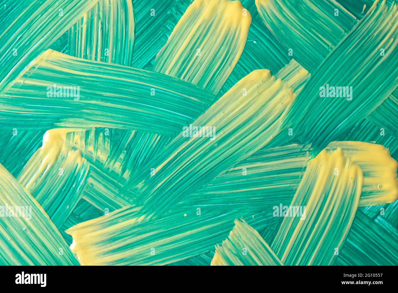 Abstract art background yellow and light green colors. Watercolor ...